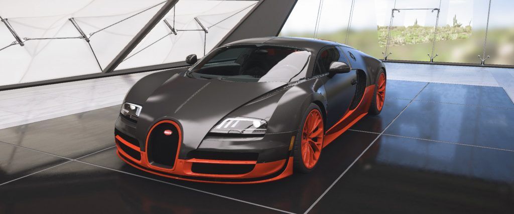 An image of the Bugatti Veyron SuperSport in Forza Horizon 5