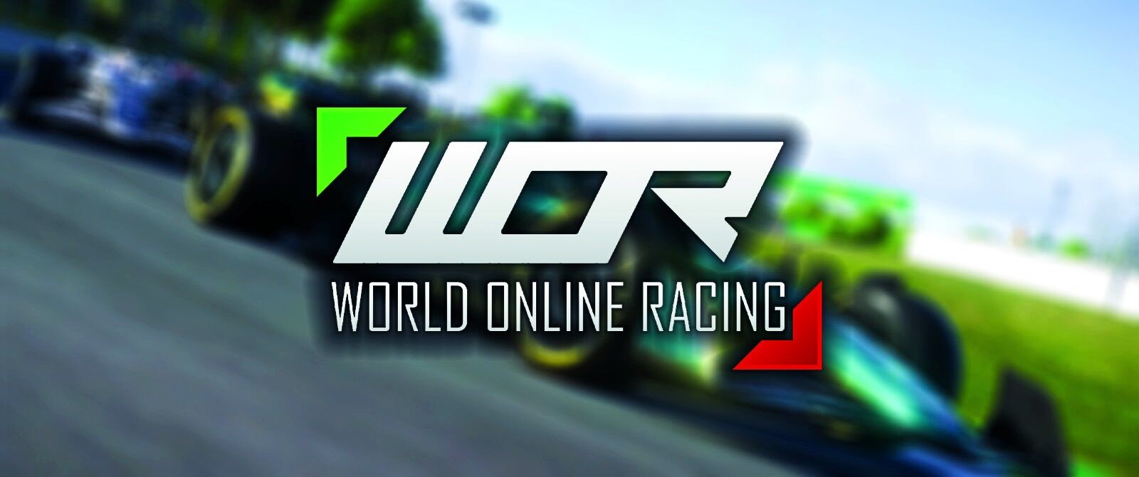 World Online Racing logo with backdrop of Aston Martin from F1 22.
