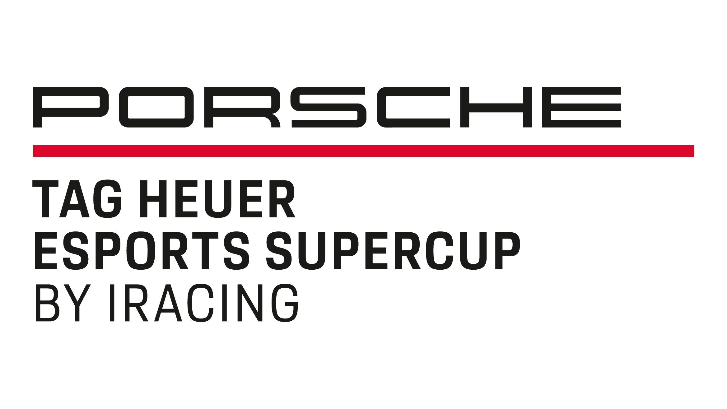 Logo of the Porsche TAG Heuer Esports Supercup by iRacing.