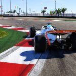 An image of an OverTake liveried My Team car racing at Bahrain in F1 22.