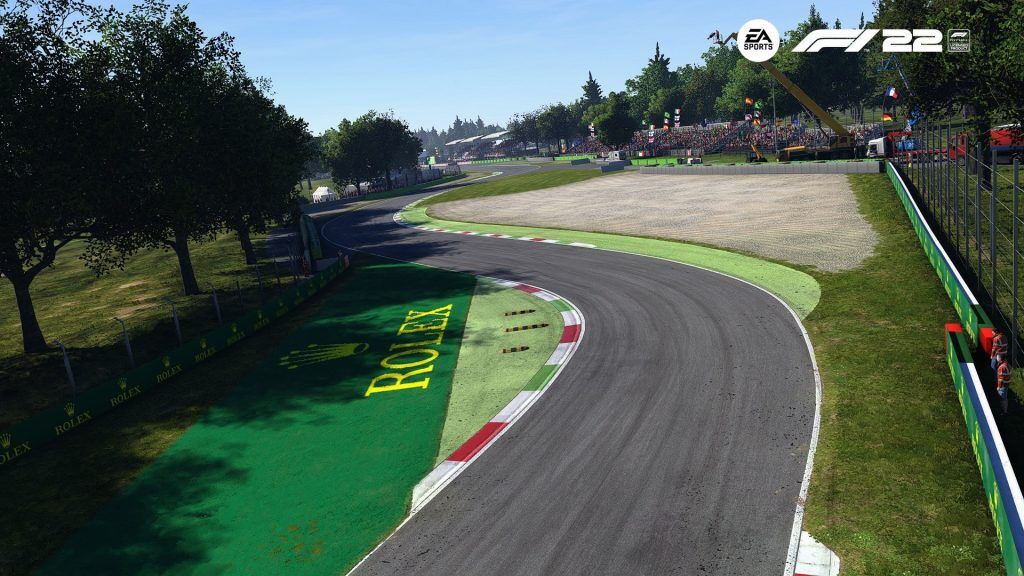 An image of the Ascari Chicane in F1 22.