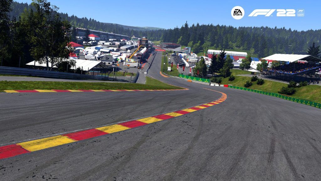 An image of Eau Rouge in F1 22.