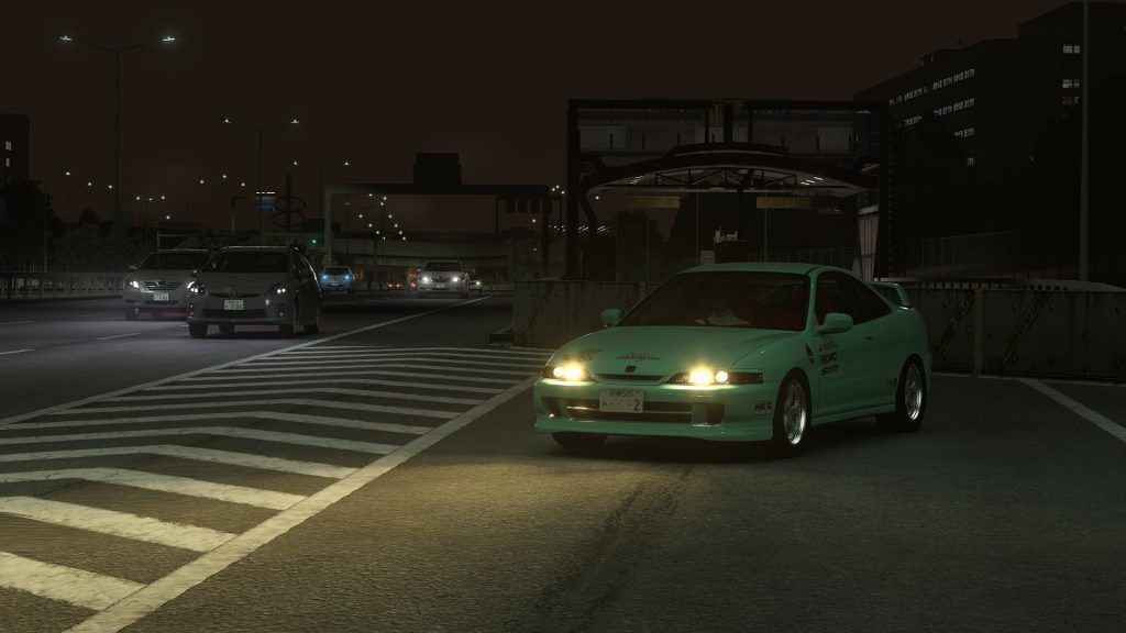 Night time traffic at Shutoko in Assetto Corsa looks great