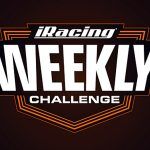 A logo saying 'iRacing Weekly Challenge'
