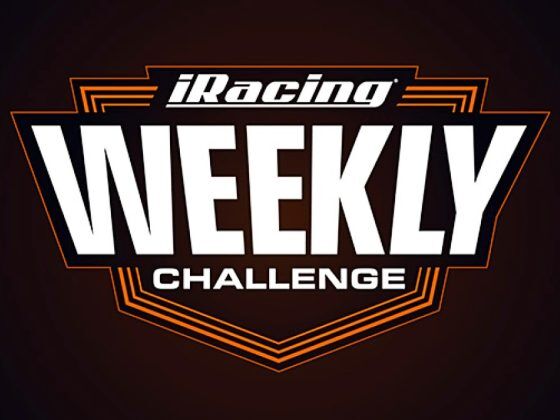 A logo saying 'iRacing Weekly Challenge'
