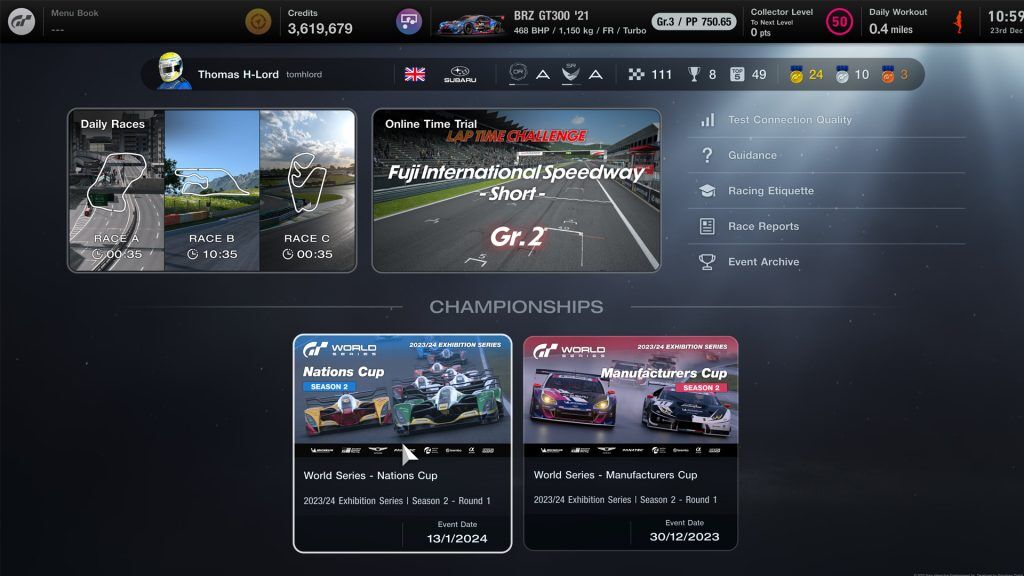 Gran Turismo 7 World Series Exhibition Series 2023 2024