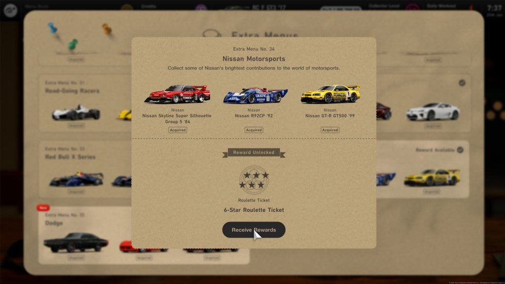 Gran Turismo 7 1.42 January 2024 Update - Nissan Motorsport Extra Menu