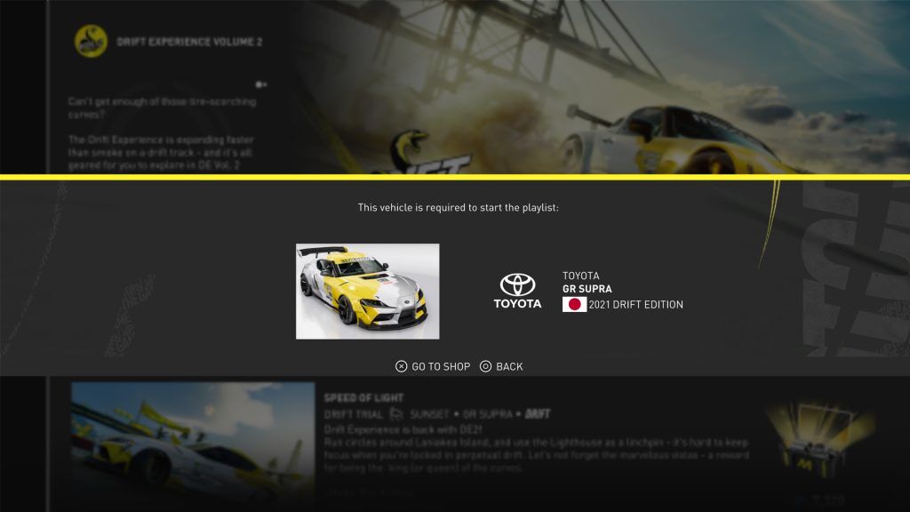 The Crew Motorfest Drift Experience Vol.2 Playlist Entry Requirements