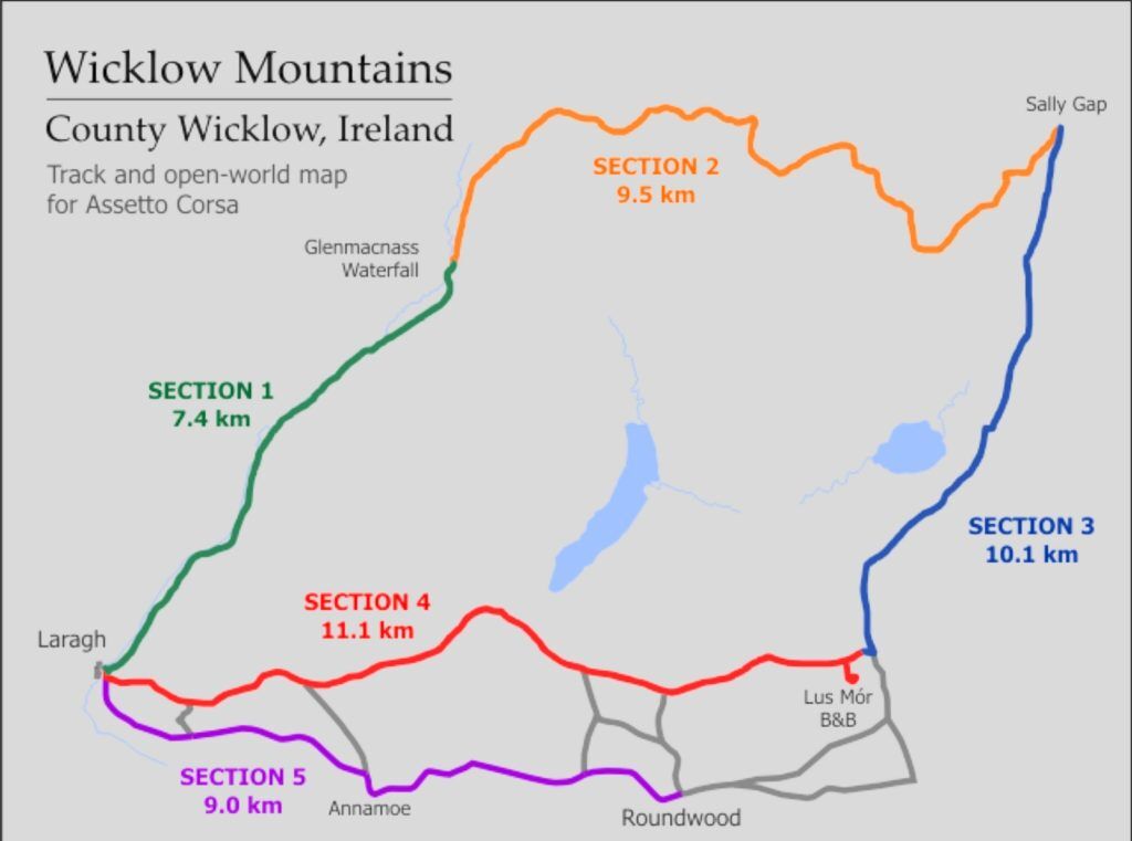 Wicklow Mountains Map